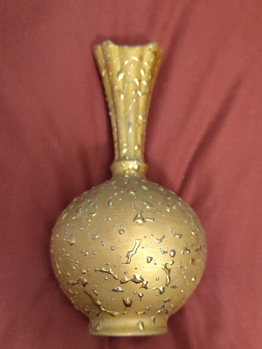 Ornate Gold Textured Decorative Vase - Home Accents